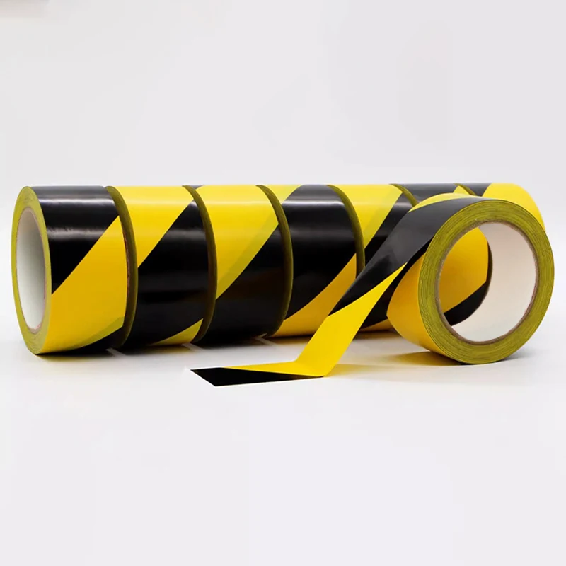 

45mm x 15M Black Yellow Hazard Warning Safety Stripe Tape Caution Distance Warehouse Stairs Floor Wall Divide the Adhesive Tape