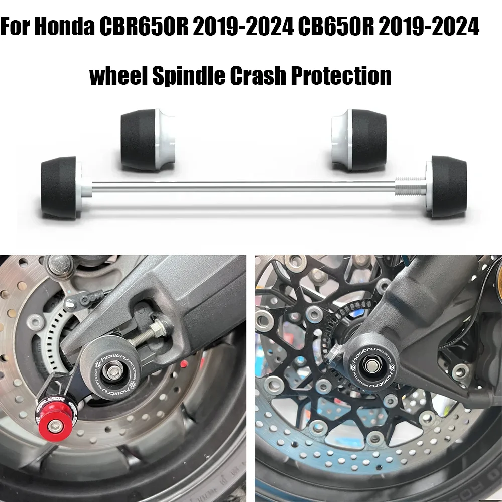 For Honda CBR650R 2019-2024 CB650R 2019-2024 Front Rear wheel Spindle Crash Protection