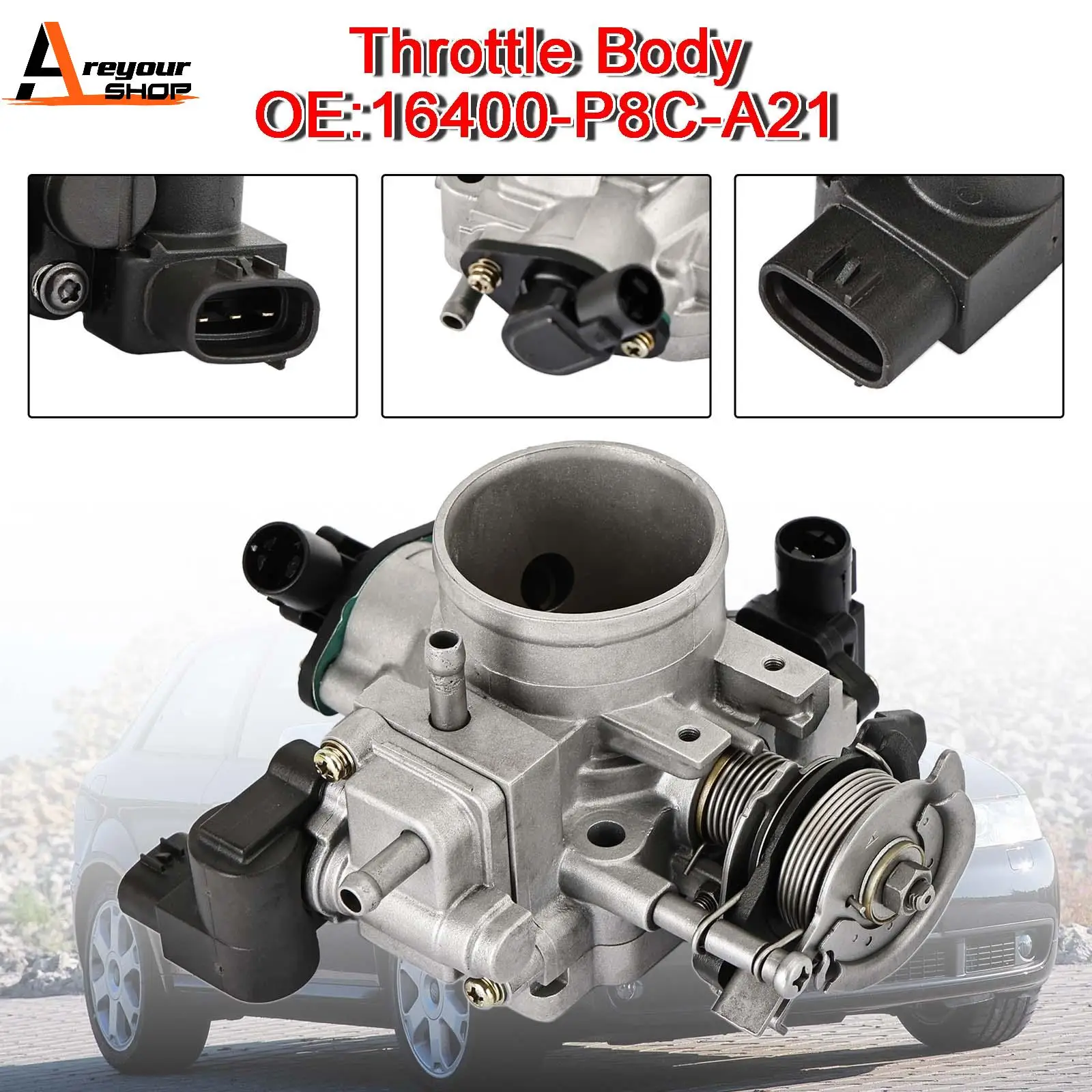 Areyourshop Throttle Body Assembly for Honda Accord Acura TL CL 3.0 3.2L 1997-2003 16400-P8C-A21