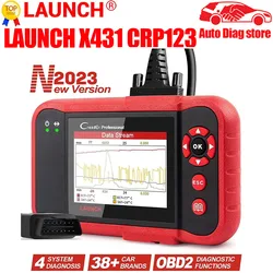 LAUNCH X431 CRP123 V2.0 Car All Systems Diagnostic Tools OBD2 Scanner Full code reader Scanner Lifetime Free Online Update 123E