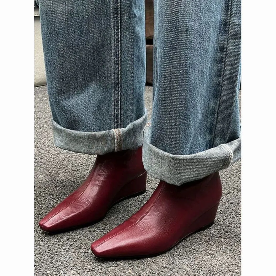 Marken design Leder benutzer definierte V-Mund Reiß verschluss Stiefel Retro spitze speziell geformte Ferse Ritter Stiefel sexy Chelsea Damen stiefel