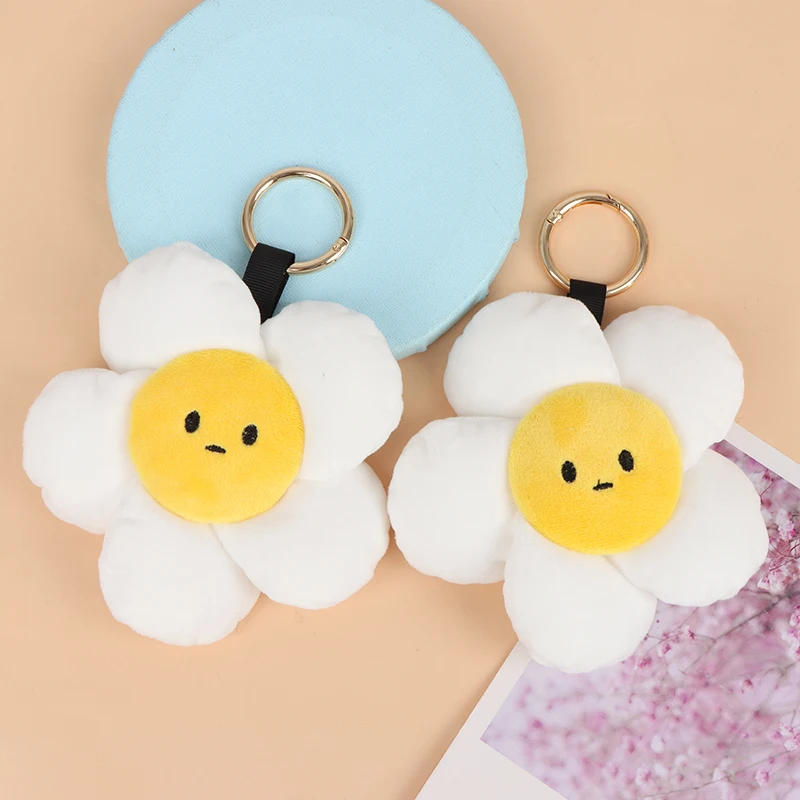 Porte-clés tournesol en peluche pour femme, pendentif de sac pour femme, accessoires porte-clés, nouveau