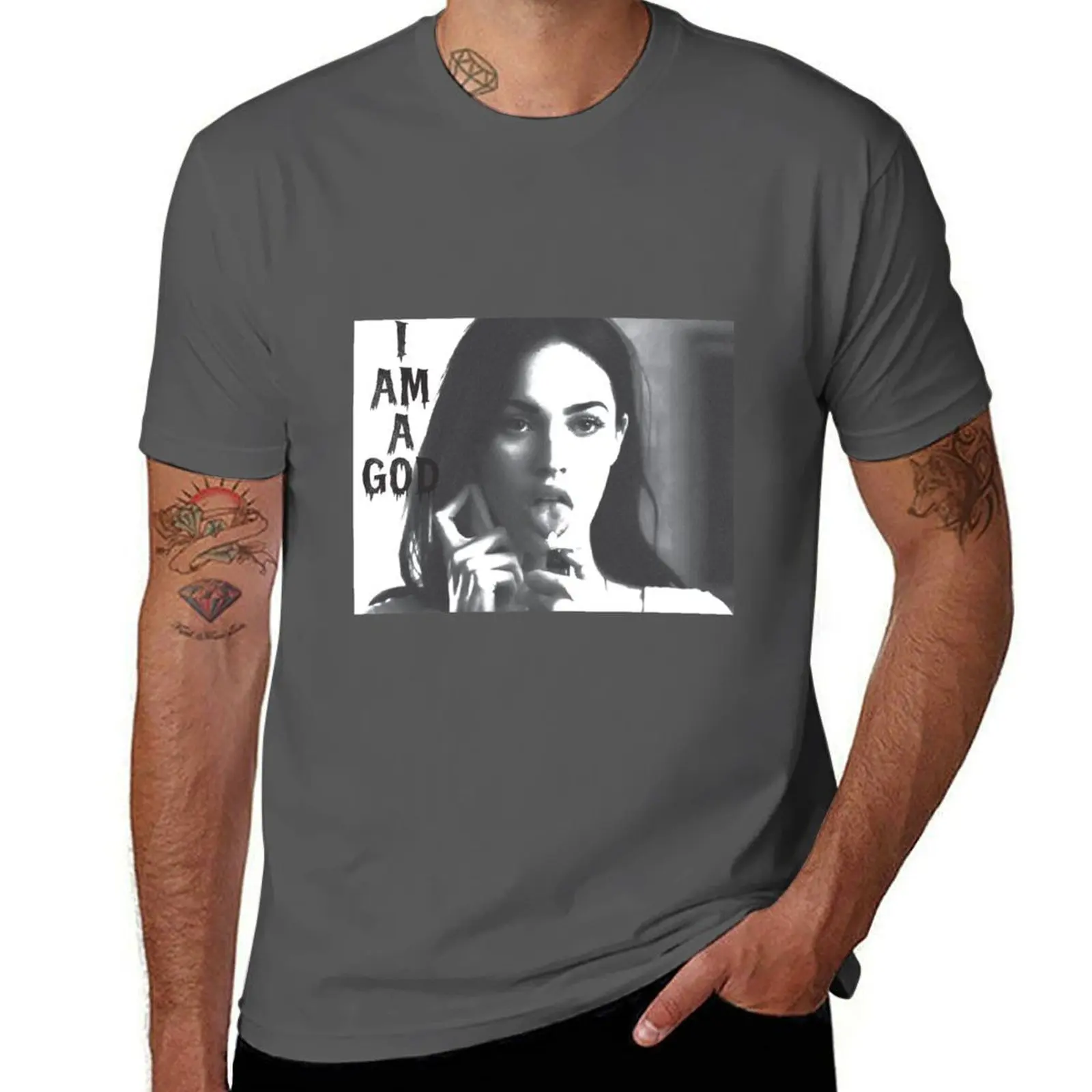 

I AM A GOD T-Shirt black cotton t-shirt plain for man package man tshirt cotton t shirts man 100% T-Shirt