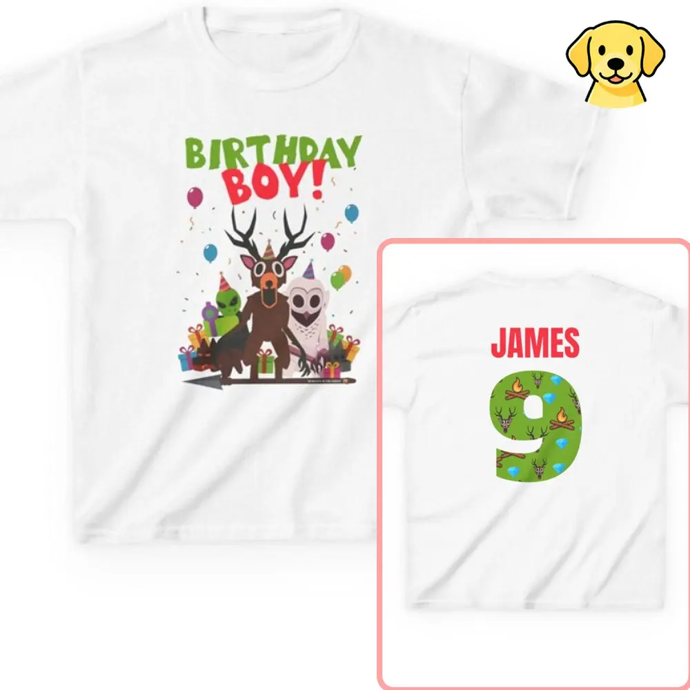 99 noites na floresta inspirado veado coruja alienígena camiseta crianças aniversário menino camiseta presente para meninos festa usar camisetas fofas para crianças camisa
