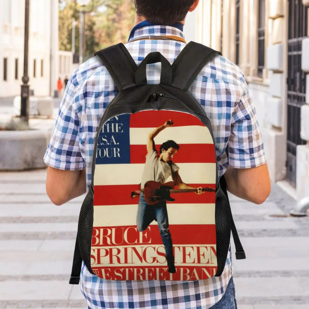 Bruce Springsteen Vintage Backpack Student Boys Girls BookBag School Bag Laptop Shoulder Bags