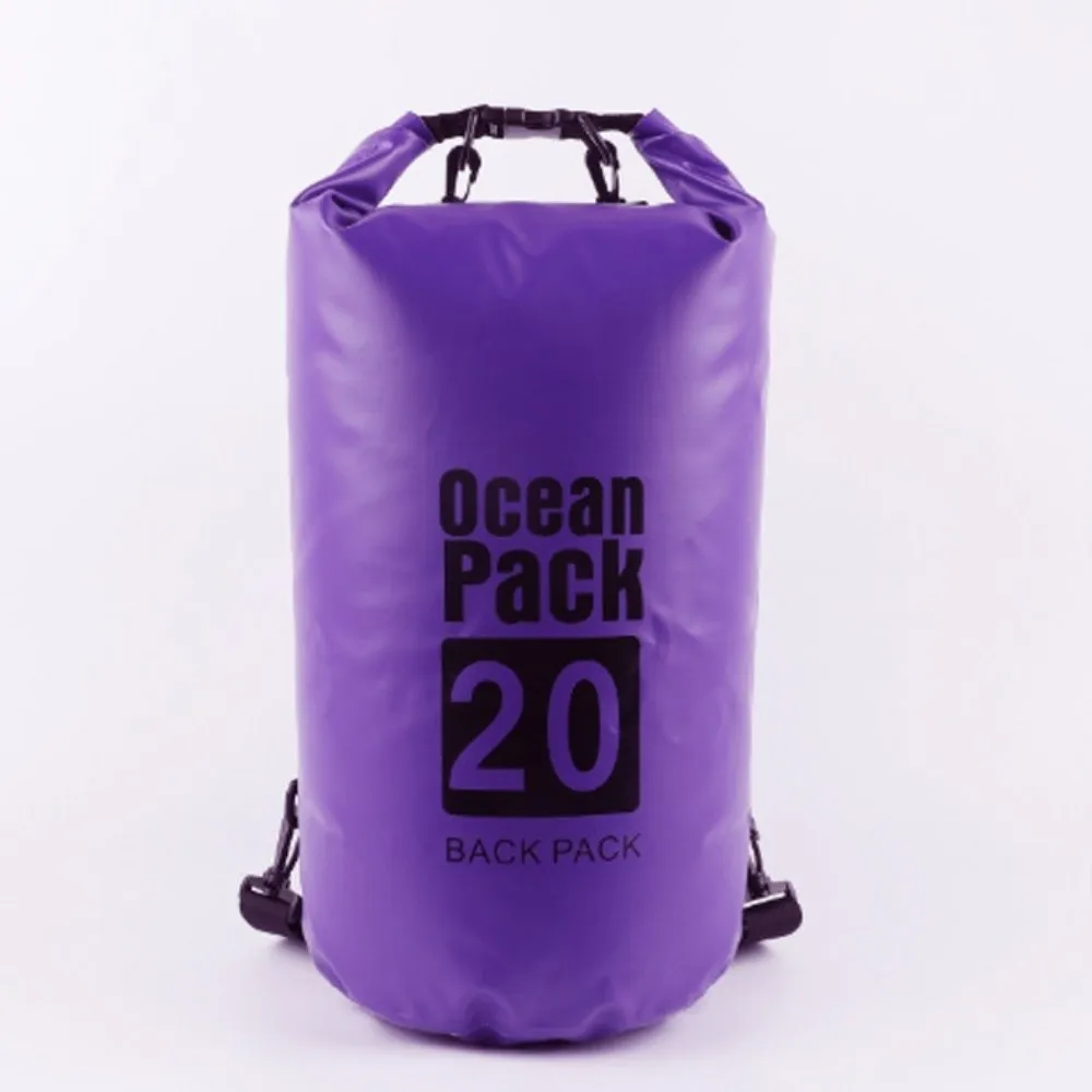 20L Waterproof Dry Bag Large-Capacity Waterproof Swimming Bucket Bag Foldable with Shoulder Straps Beach Backpack Diving