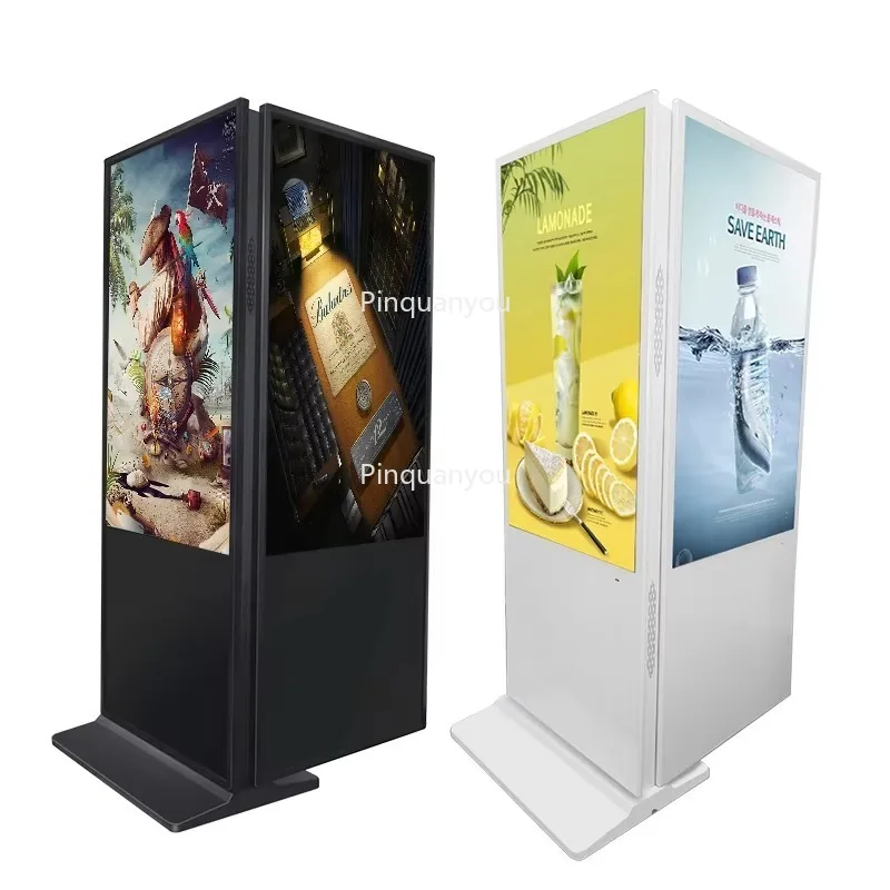 

55 Inch Outdoor Double Side Kiosk Dual Advertising Players Machine Vertical LCD Microphone Camera Outdoor Photo Booth Kiosk SDK