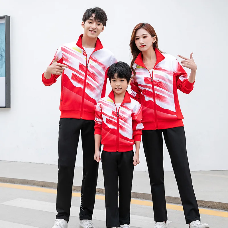 Autumn University Middle School Sportswear Primary School Training Unisex Walking Group Uniform Wholesale Custom Made Clothing