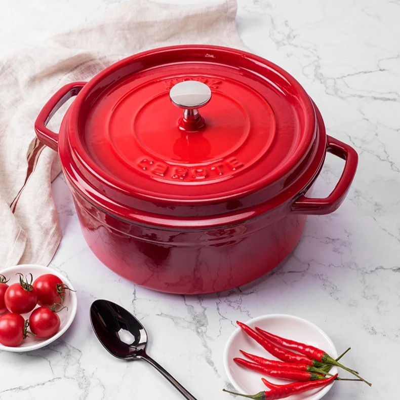 Household Enamel Cast Iron Pot Non-stick Casserole Soup Pot Stew Cup Saucepan Cooking Cookware For Daily Kitchen Use view 4
