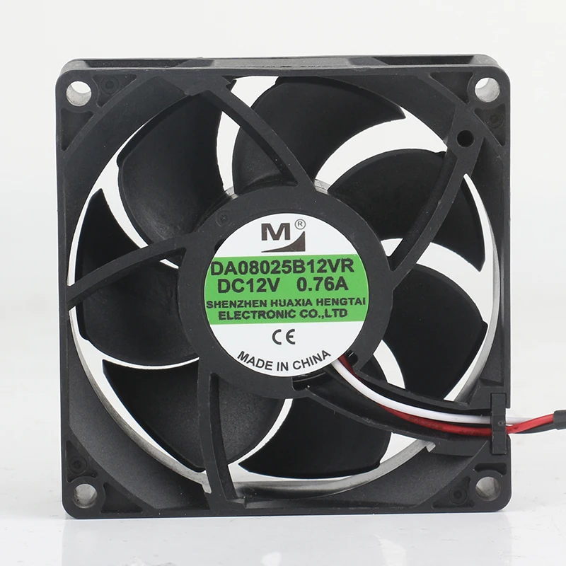 New Original YM 5V 24V 48V DC12V 0.76A AC EC 8025 80X80X25MM 8CM Frequency Converter Three-wire Chassis DA0825B12VR Cooling Fan