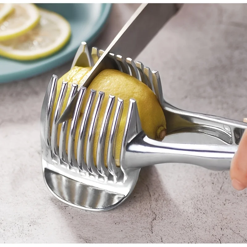 

Lemon Slicer, Tomato Slicer, Aluminum Lemon Slicer, Multi-functional Household Slicer, Fruit and Tomato Divider.