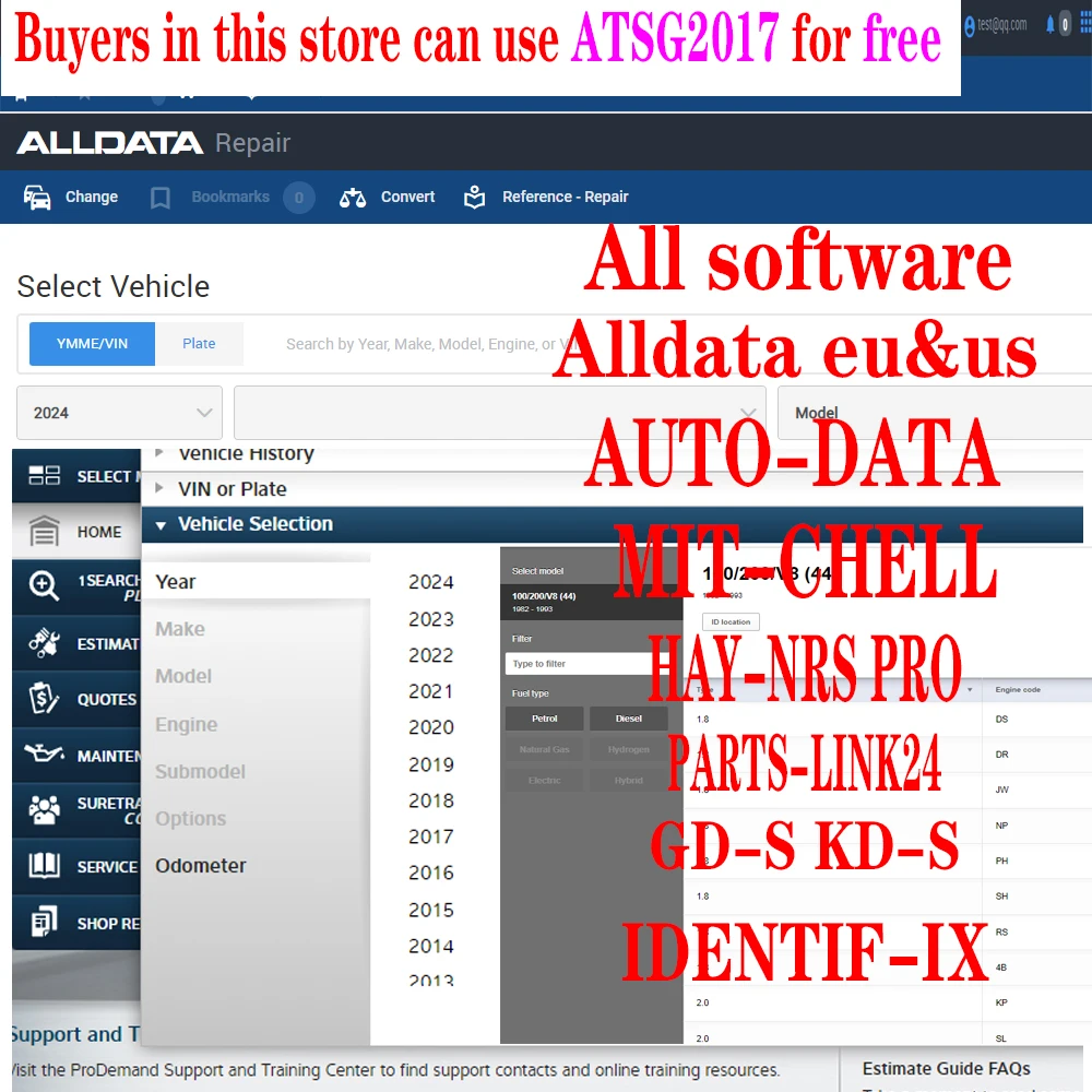 

2025 Online Account for Alldata Auto-data Newest Car Repair Software for Auto Data All Data Hay-nes PRO Support Mobile PC Login