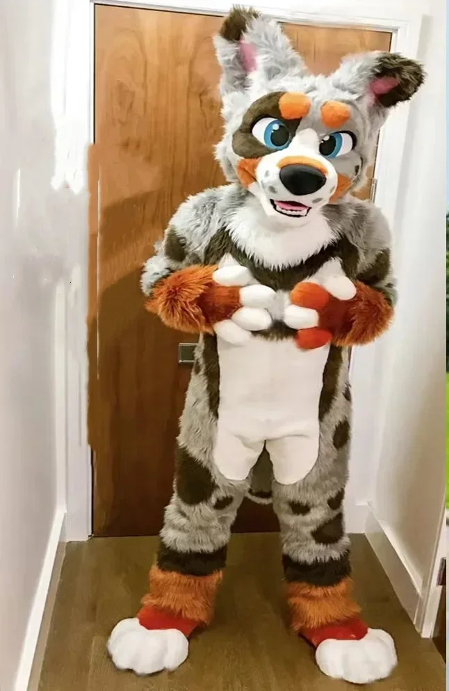 ชุดมาสคอตสุนัข ขนสุนัขจิ้งจอก ชุดสุนัขพันธุ์ฮัสกี้ ชุดขนสัตว์ ชุดแฟนซี สำหรับงานฮาโลวีน คริสต์มาส งานวันเกิด ของขวัญ