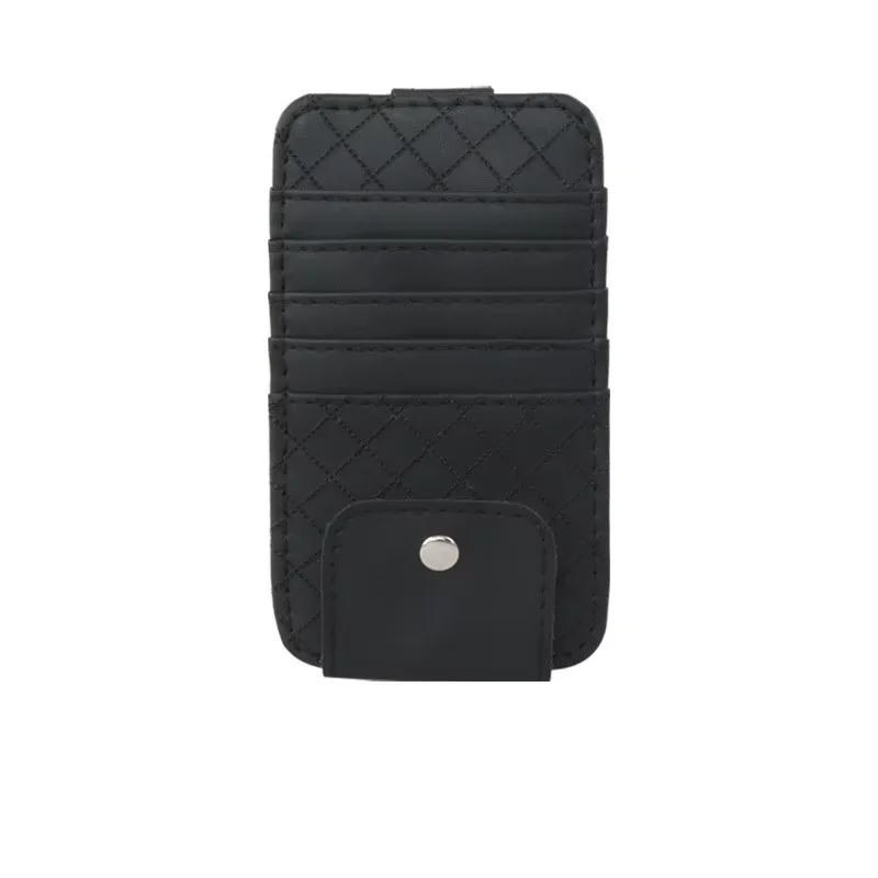 Leather Car Sun Visor Organizer Storage Pocket Bag - Card & Glasses Holder Car Styling Accessory