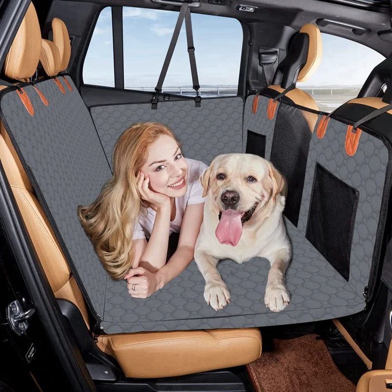 

For Dogs Car Seat Cover With Hard Bottom Car Back Seat Extender Pet Backseat Cover Waterproof And Antislip Pet Mat