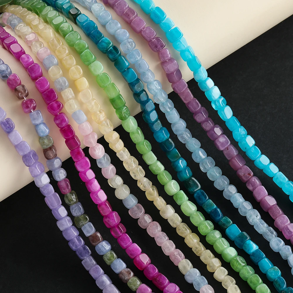 

1 Strand 5.5x5.5mm Square Agate Beads Loose Beads for DIY Earing Bracelet Jewelry Making Accessories