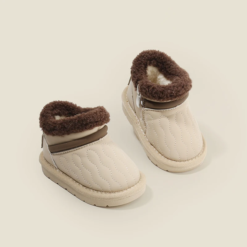 

Детская хлопковая обувь, обувь для малышей, повседневные модели для мальчиков, осенне-зимняя женская обувь для малышей, зимние сапоги на мягкой подошве