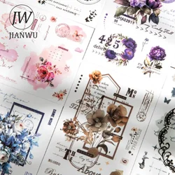 JIANWU Flower Diary Series Vintage Lace Border Landscaping Material Collage Sticker Creative DIY Journal Scrapbooking Stationery