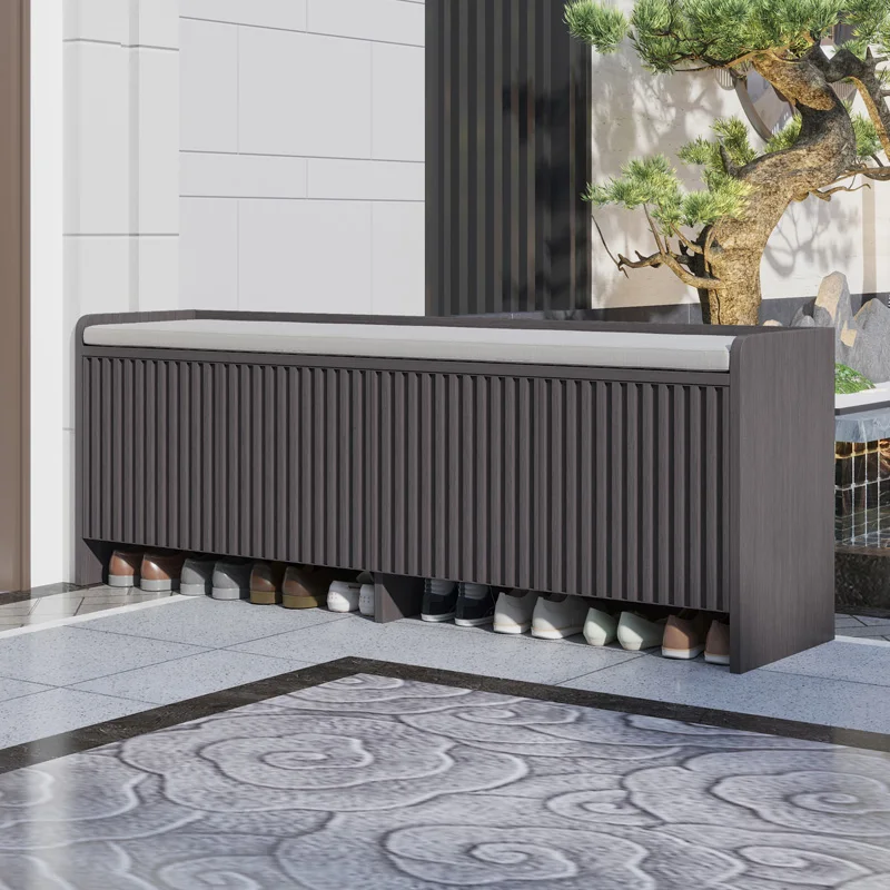

Modern With Seat Shoe Cabinet Entrance Hall Vertical Hallway Designer Save Space Cheap Shoe Shelf Luxury Muebles Home Furniture
