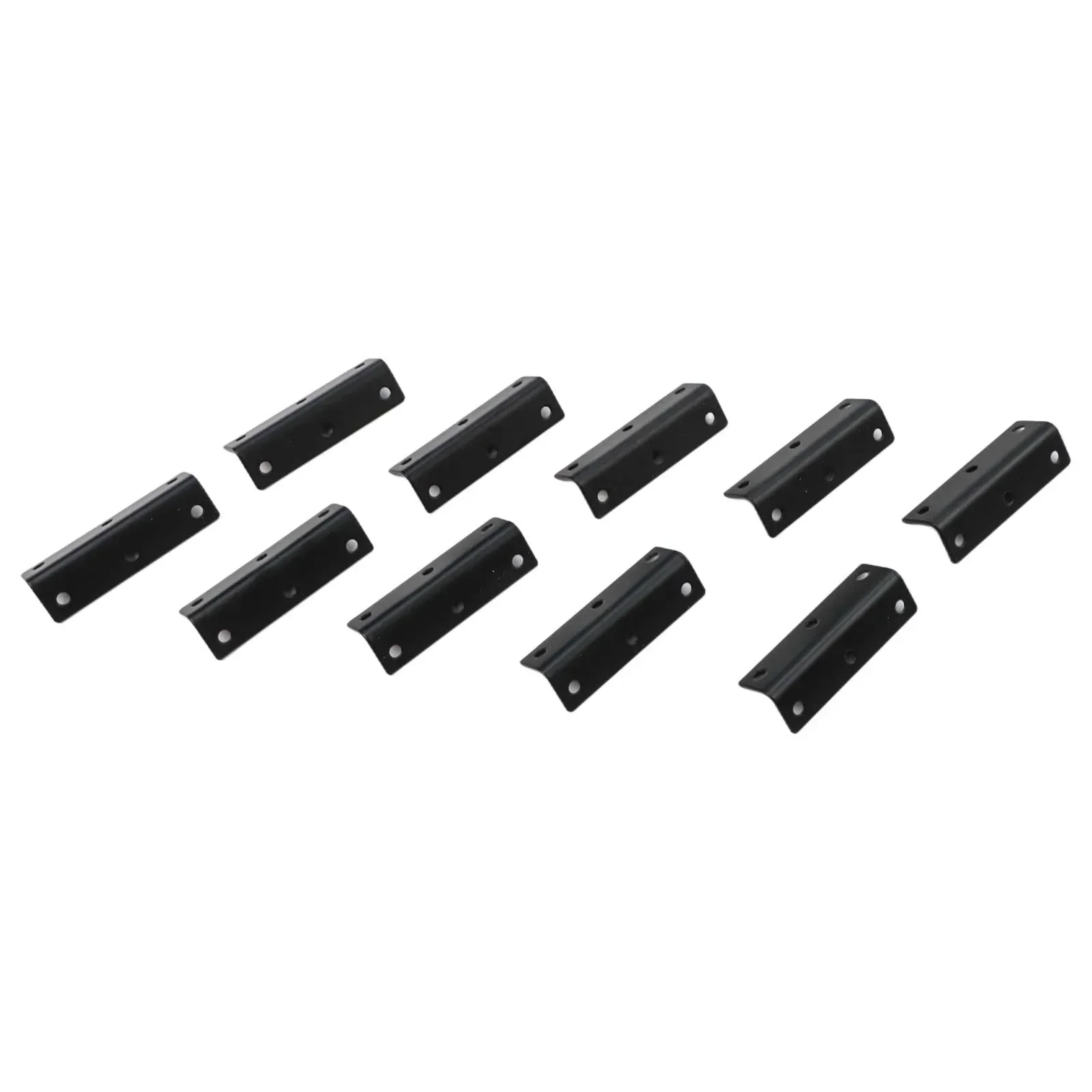 

Черные L-образные угловые кронштейны: универсальное применение, конструкция с 6 отверстиями, повышают устойчивость мебели, незаменимый аксессуар для дома