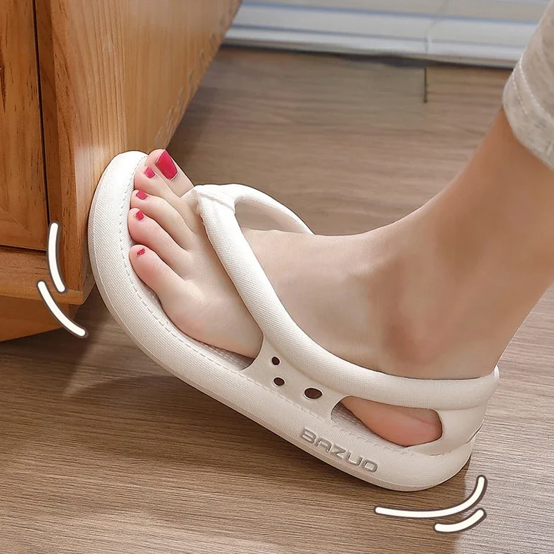 Women Slippers Platform Cloud Home Flip Flops Outdoor Male Sandals Bathroom Non Slip Beach Slides Men Casual 2025 Summer Fashion