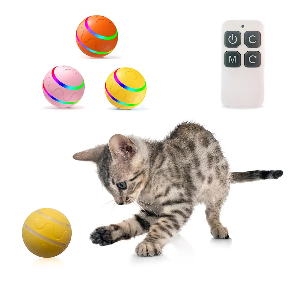 

Smart interactive Pet Toy for Dog Cat Ball USB Rechargeable Funny Electric Automatic Rotating Jumping Playing Funny Rolling Ball