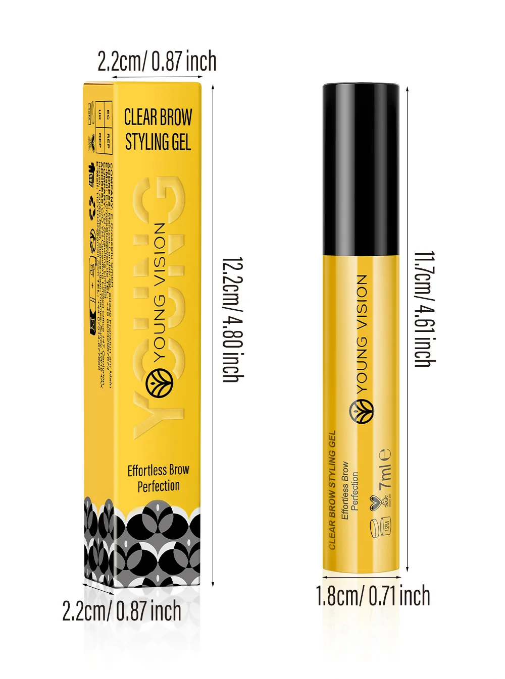 YOUNG VISION Styling Eyebrow Gel transparent waterproof natural longer lasting stereoscopic eyebrow gel large brush head