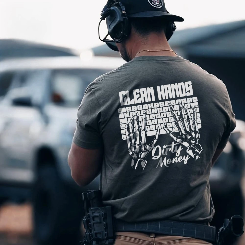 

Summer New Military-style Printed Theme Round-neck Short-sleeved T-shirt, Pure Cotton Men's Clothing for Tough Guys