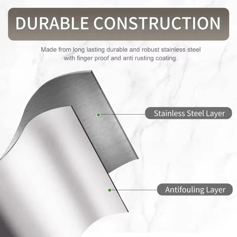 Three-compartment rectangular stainls steel trash can with double inner bucket sorting and closing slowly