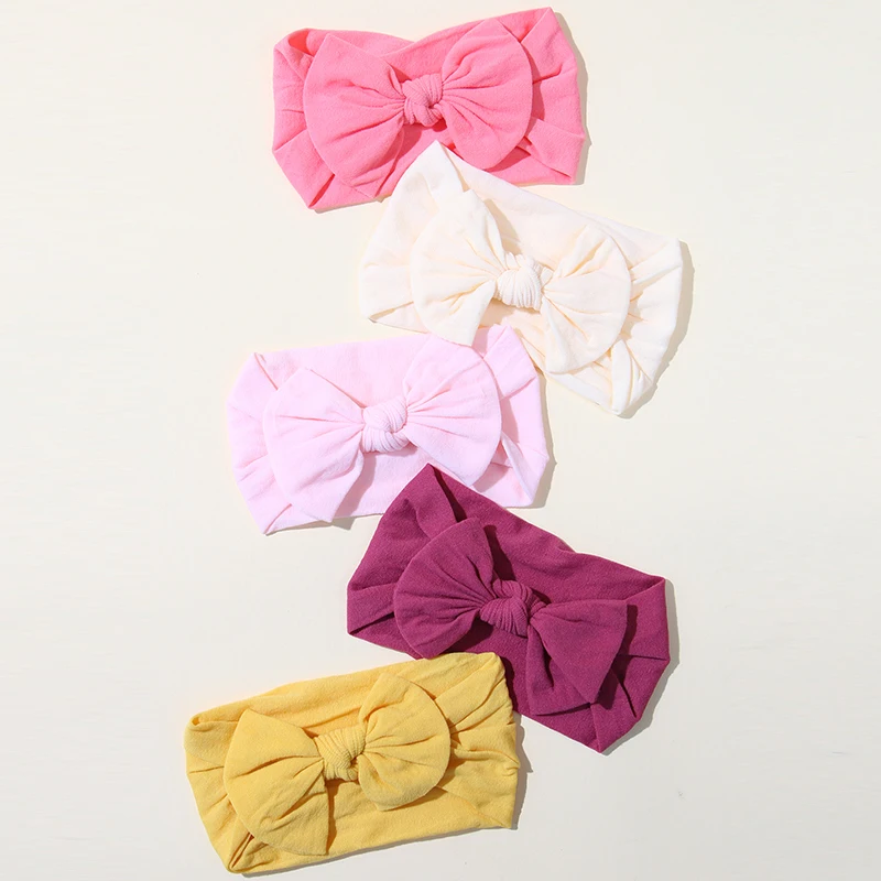 5Pcs/Set Baby Headband Cute Bowknot Newborn Girls Hair Band Soft Elastic Kids Hair Accessories