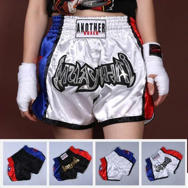 For Kids & Adults Muay Thai Shorts Boxing Embroidered Martial Arts Clothing For Muay Thai And Taekwondo Training