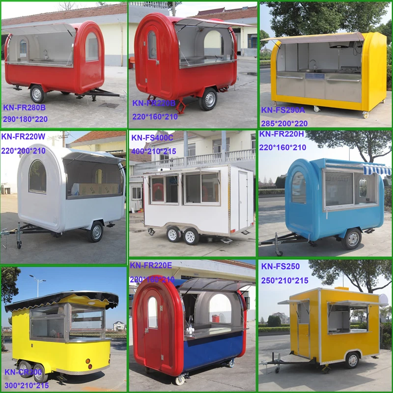 2.8 متر عربة الغذاء الصغيرة مقطورة المحمول كشك الوجبات السريعة عربة دعم التخصيص على الطرق الوعرة الغذاء مقطورة المعيار الأسترالي