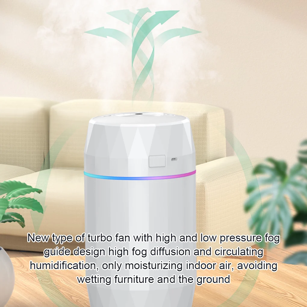 Humidificateur 1200ml, machine à brume fraîche, veilleuse, Mini diffuseur d'arôme pour chambre à coucher, salon, rose, Double buses