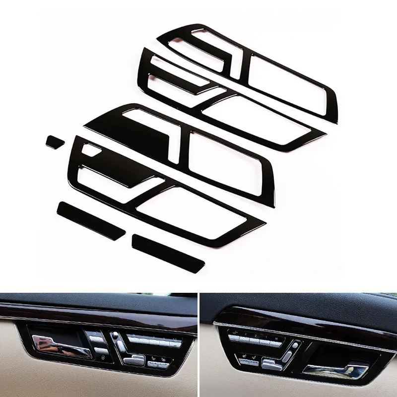 

LHD For Mercedes Benz S Class W221 2008 2009-2012 ABS Glossy Black Car Accessories Interior Door Handle Bowl Cover Sticker Trim