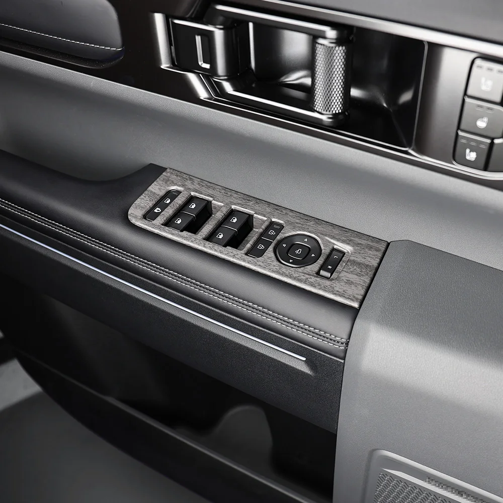 

For Kia TASMAN 2025 2026 Car Armrest ABS Wood Grain Carbon Fiber Window Button Cover Door Panel Trim Accessories LHD