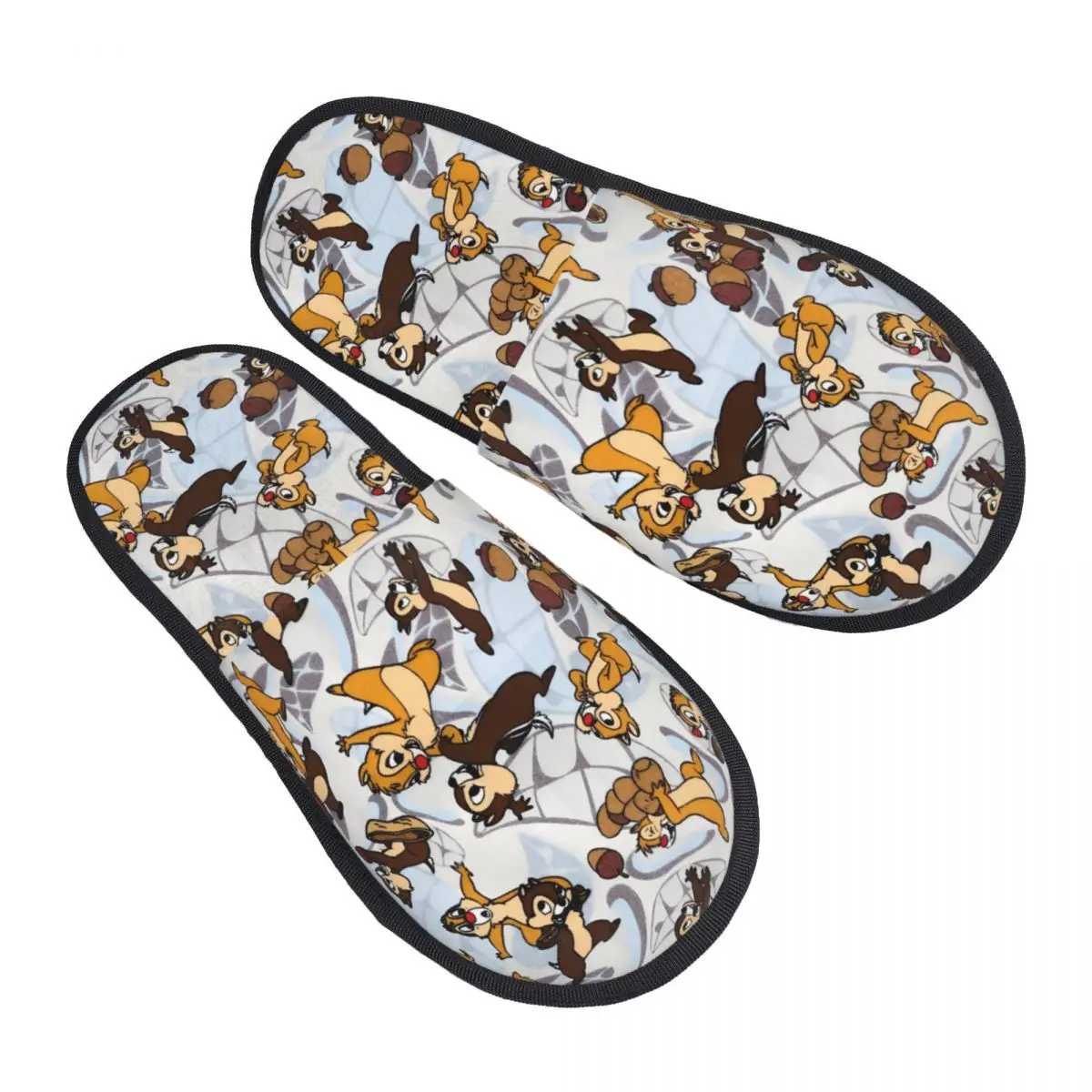 

Пользовательские тапочки из пены с эффектом памяти Chip 'n' Dale, женские мягкие теплые домашние тапочки с изображением белки и мультфильмов
