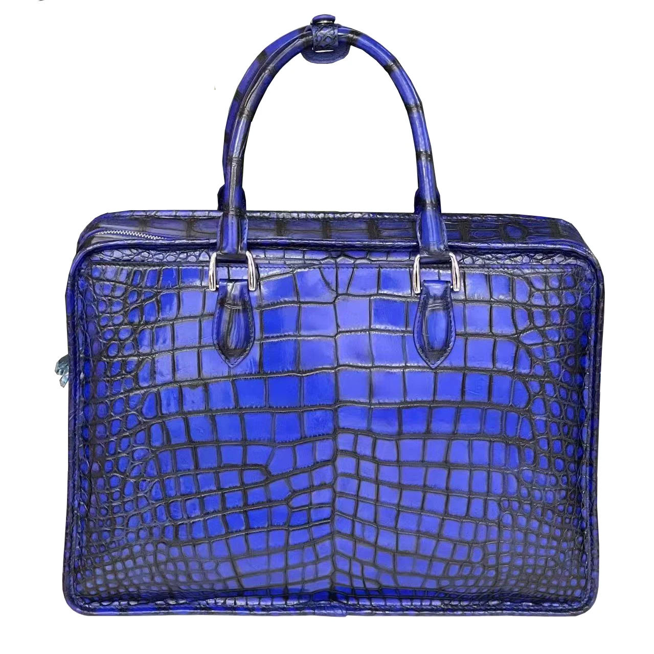 

Новая мужская сумка Yingshang, мужская сумка из крокодиловой кожи, деловая сумка для отдыха, синяя