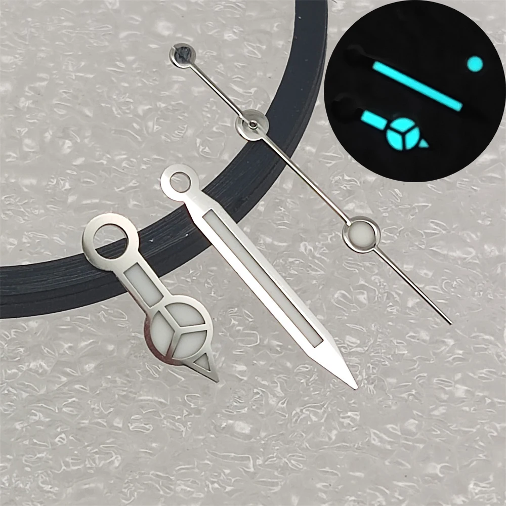 

NH35 Silver Submariner Hands C3 or BGW9 Lumen Pointer Mercedes Diver Hands for Seiko Watches Replacement Part Nh35 BGW9 Hands