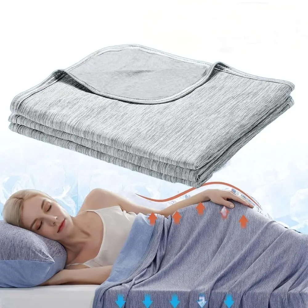 

New Double Sided Cooling Blanket Cold Effect Skin-Friendly Conditioning Quilt Spring Summer Solid Color Cooler Quilt