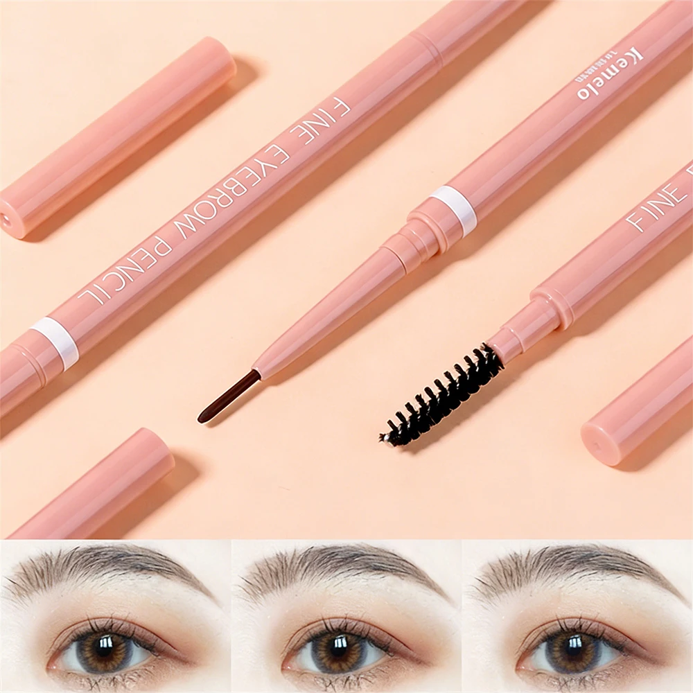 1,5 mm extrem feiner Augenbrauenstift, wasserfest, langlebig, schweißfest, automatisch drehbar, mit Pinsel, natürliches koreanisches Augenbrauen-Make-up, 1/3 Stück – Detail 5