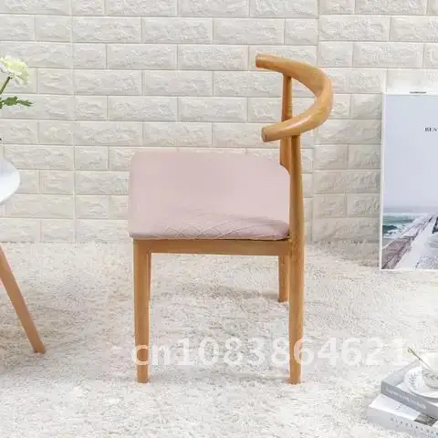 

Чехол для кресла жаккардовый растягивающийся съемный чехол на сиденье для обеденного офиса, Короткие чехлы для стульев