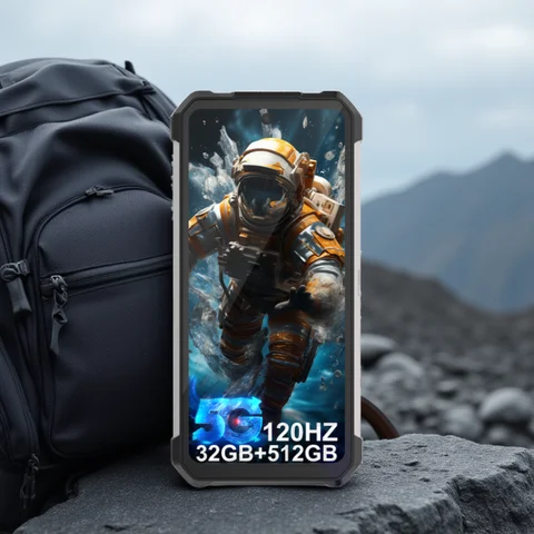 Unihertz Tank 3 Pro 8849 Rugged 5G Phone with 100 Lumens Projector Android 14 32GB 512GB 23800mAh Waterproof Phone WIFI 6 NFC
