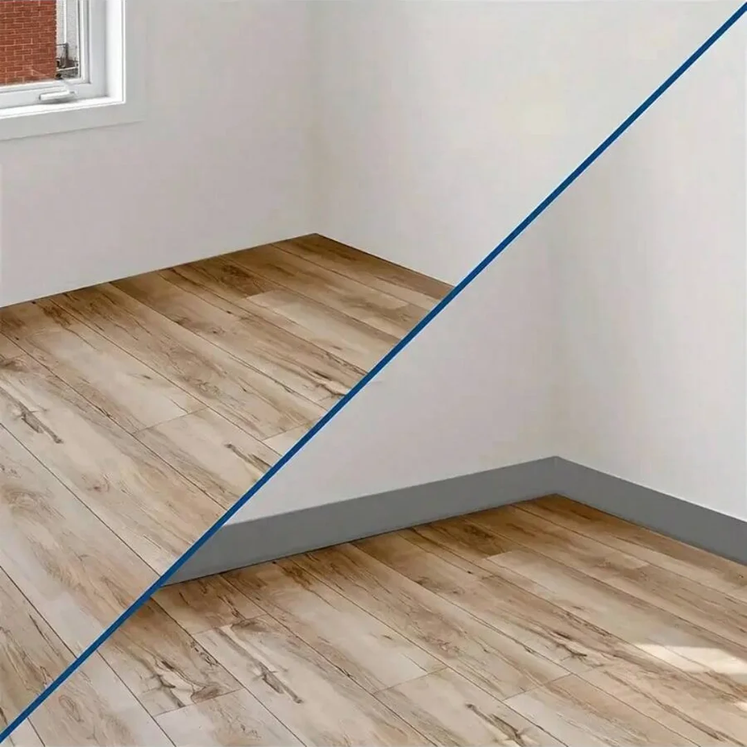 1 قطعة 2 متر/78.74 بوصة لوح أساسي مرن واسع مصنوع من خط لوح كيك بولي كلوريد الفينيل الناعم ، خط تنورة أرضية بلاستيكية ، ديكور ذاتي اللصق