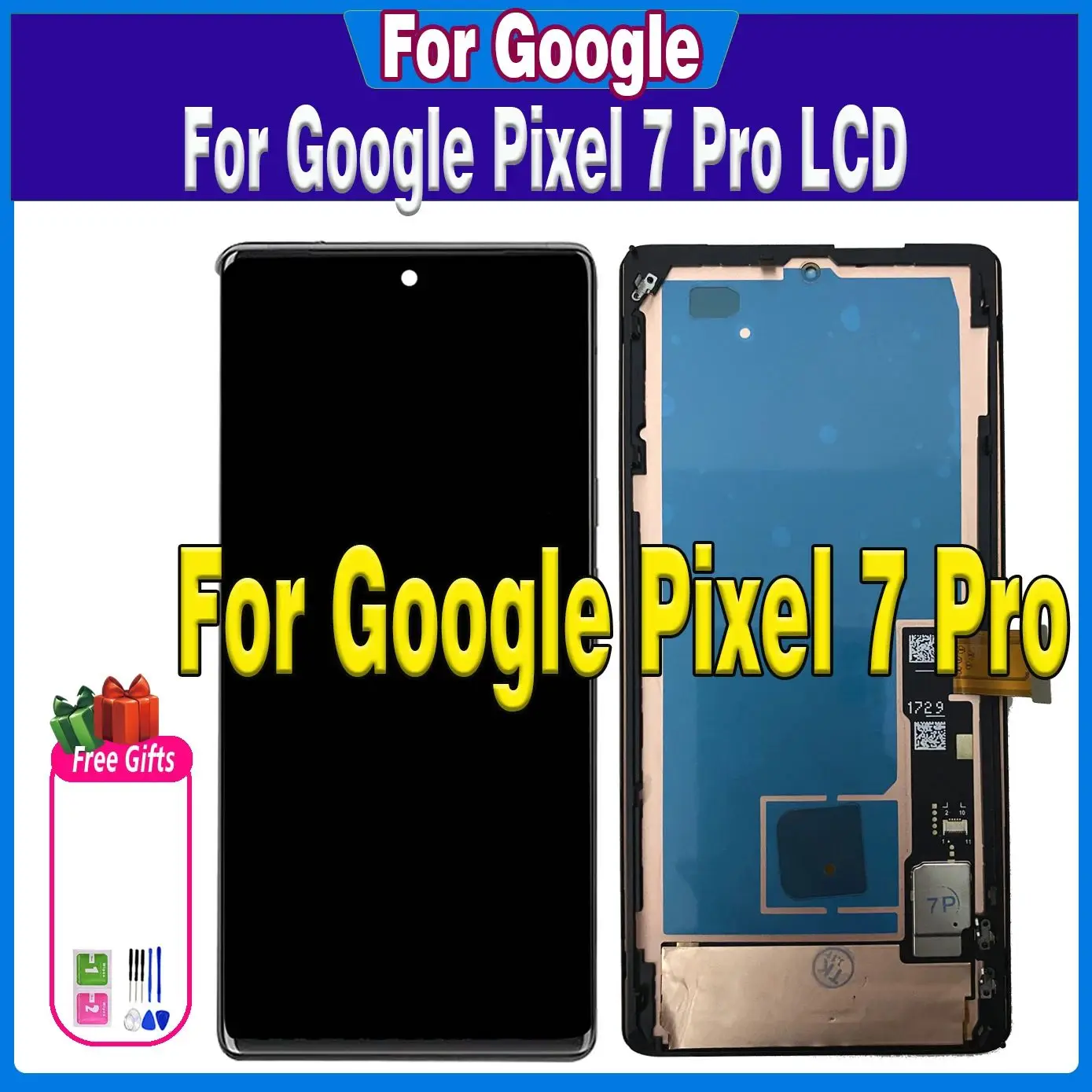 Super AMOLED For Google Pixel 7 Pro LCD Display Screen Digitizer  7Pro GP4BC GE2AE Assembly For Google Pixel7 Pro Touch Display