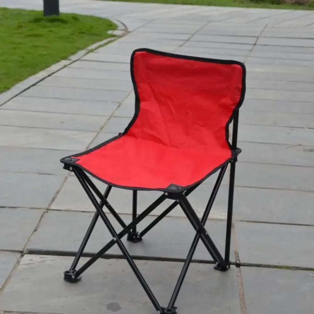 

Camping Chair with Backrest Ergonomic Design Strong Load-bearing Compact Size Portable Folding Stool Chair Camping Supplies