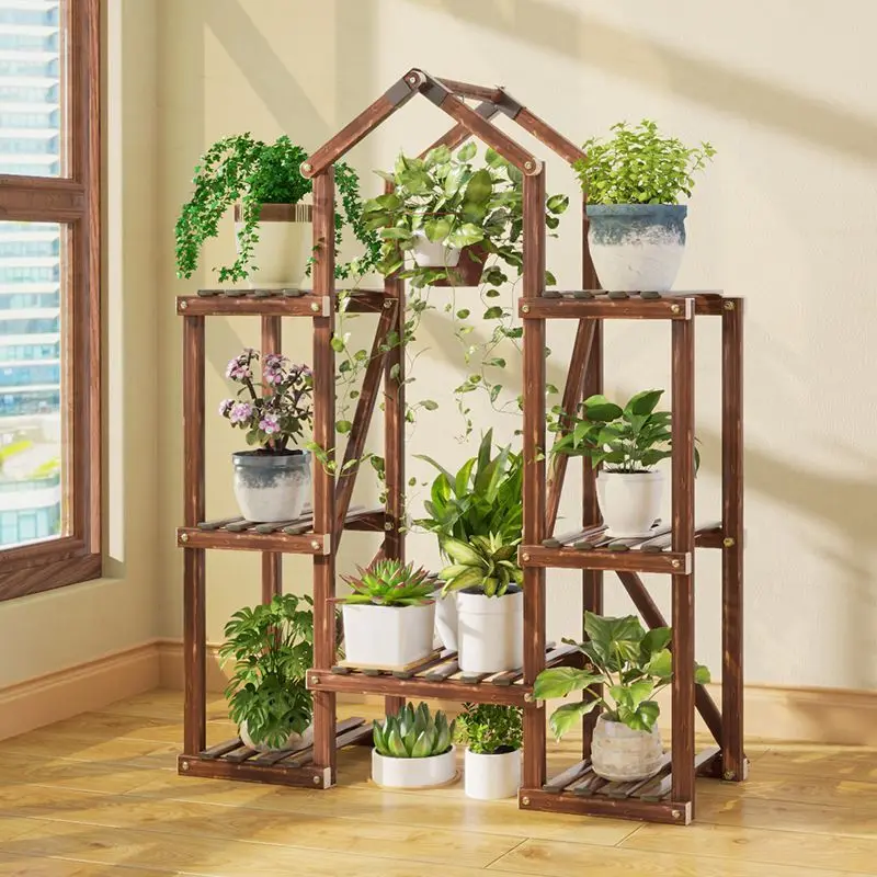 Flower stand balcony 2025 new succulent flower pot shelf plant placement frame modeling flower stand living room floor type