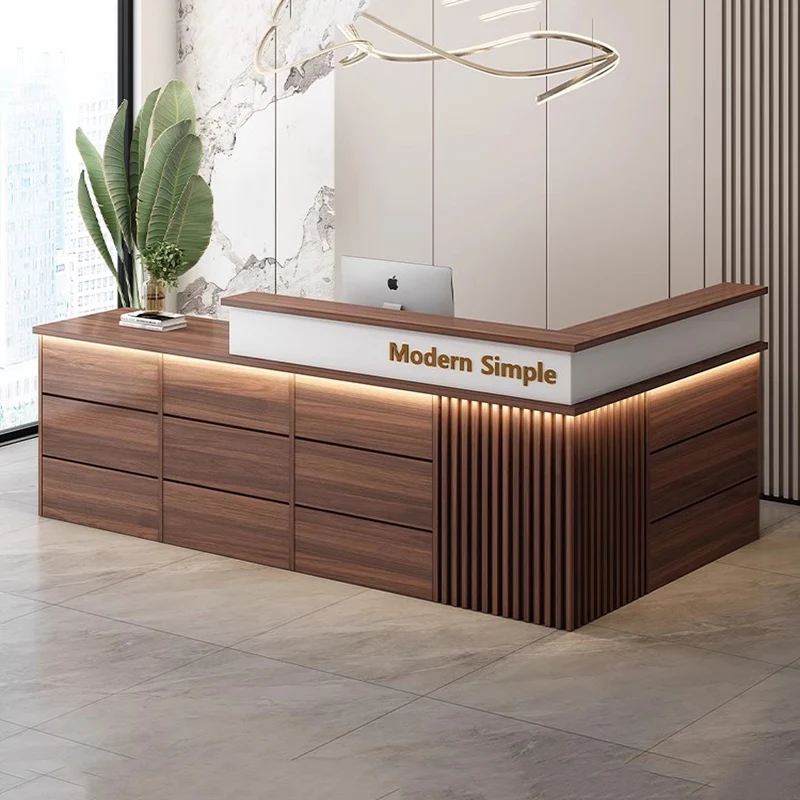 

Decorations Office Reception Desk Counter Storage Minimalist Nordic Trendy Reception Desk Counter Modern Commercial Furniture