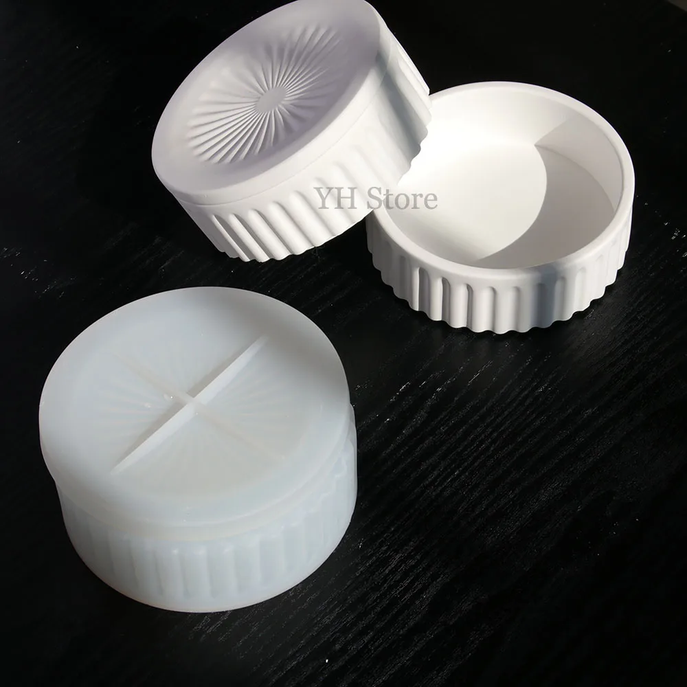 Stackable Cement Box Silicone Mold for Concrete Flower Arrangement Vase, Plaster Candle Jar, Indoor Planters Clay Resin Molds