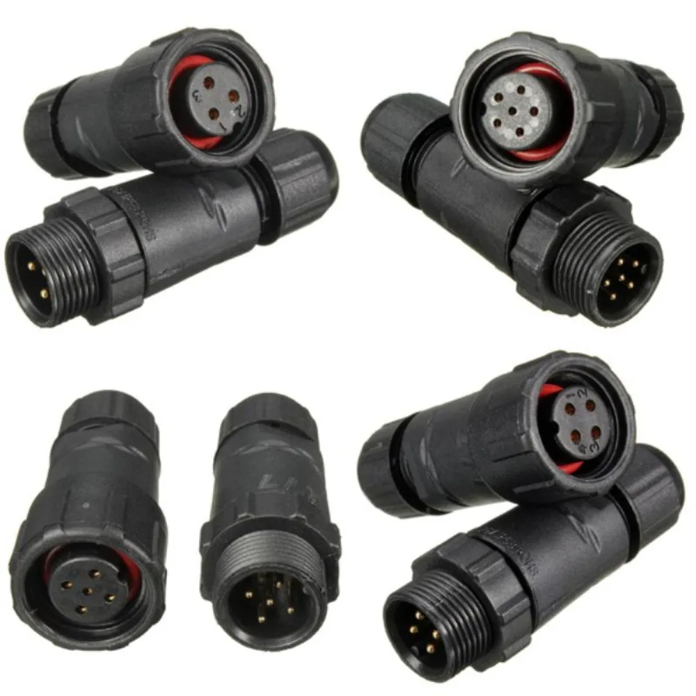 

1pcs IP68 Impermeabile Cavo Elettrico Presa di corrente Assemblato Connettore di Saldatura 3/4/5/6 Spilli Connector Cable