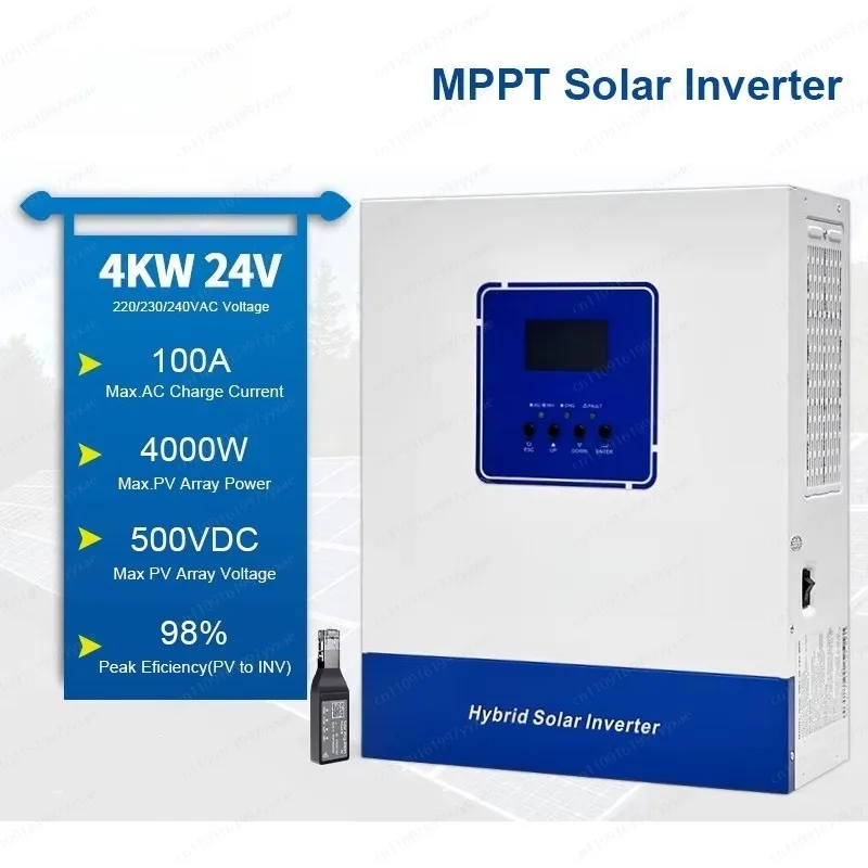 4KW 24V Hybrid Solar Inverter, Built‑in MPPT Charge Controller, Wi‑Fi Monitoring & Parallel Function